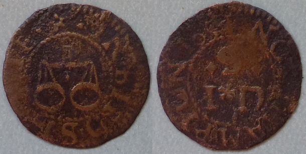 Northampton, I S (D) IN BIRD STREETE 1651 farthing